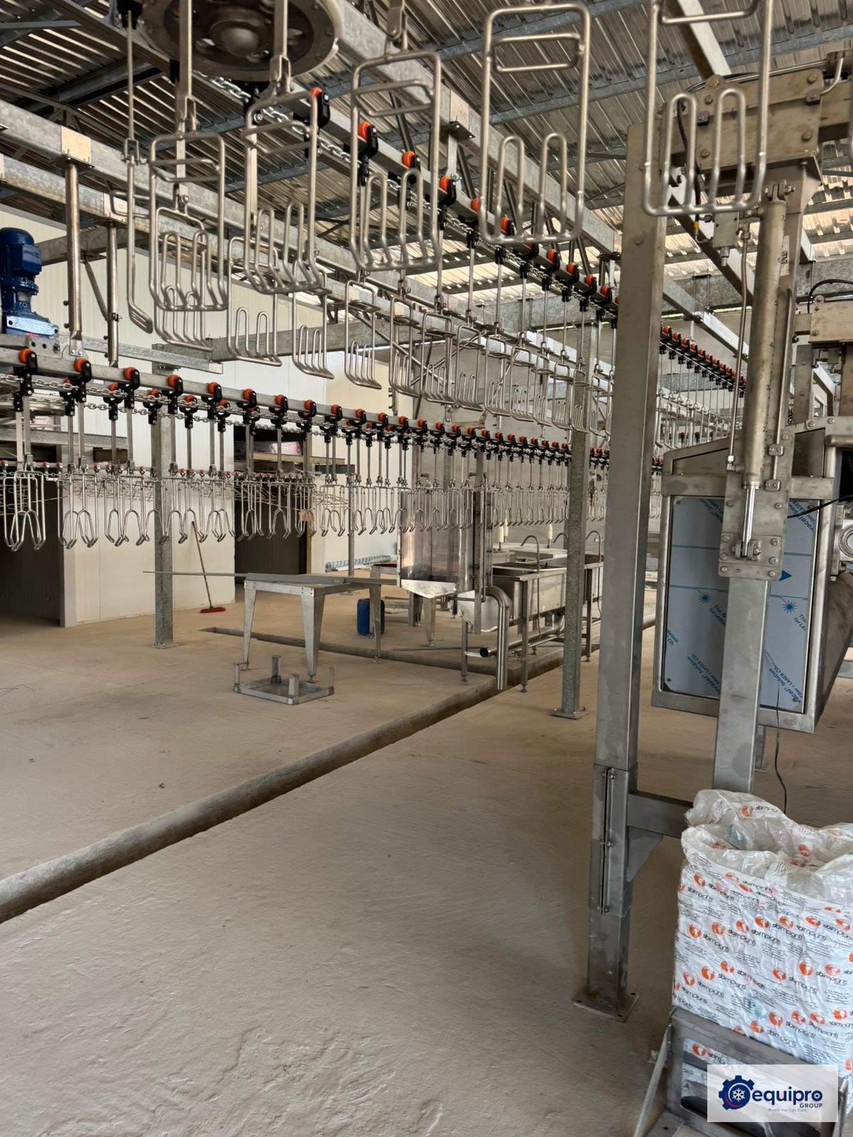 Stainless steel processing line at the Ivory Coast cold storage project